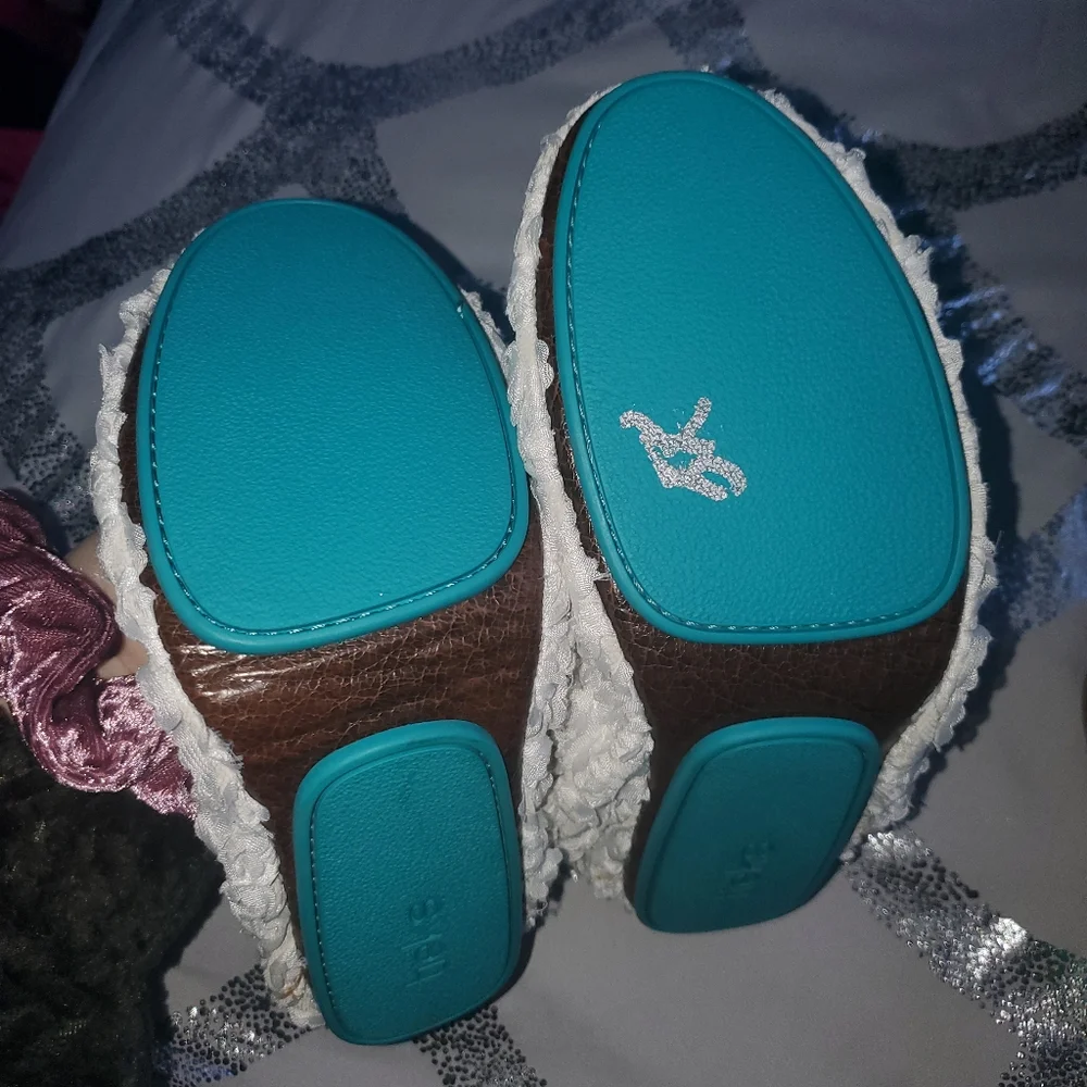 Tieks White Rose Garden Ballet Flat Shoes 9 - Picture 7 of 16
